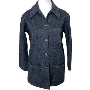 Vtg J.Crew Women’s Blazer Wool Knit Sz 2 Y2K Preppy Classic Minimalist Excellent